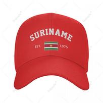 Unisex Baseball Cap SURINAME EST Independence Day Wild Sun Shade Peaked Adjustable Outdoor Caps for Unisex Women One Size