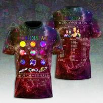 Coldplay Music Of The Spheres Tour-2026 North American Tour 3D T-Shirt S