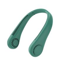(dark green) Neck fan USB charging lazy outdoor portable silent turbine neck bladeless mini fan mėlyna