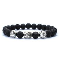 Minimalist Men Bracelet Natural 8mm Stone Vintage Buddha Braclet Homme Meditation Yoga Jewelry Lava Tiger Eyes Beaded Braslet lava