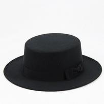 Vintage Wool Felt Western Cowboy Hat Wide Brim Satin Ribbon Accessory Autumn Winter Large Brim Fedora Party Jazz Hat One Size
