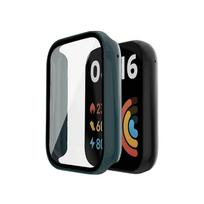 Stiklas+Dėklas Xiaomi Mi Band 8 išmaniajam laikrodžiui, Visapusiška ekrano apsauga PC buferis grūdintas stiklas Mi Band 8 Pro priedams For Mi Band 8 Pro žalia