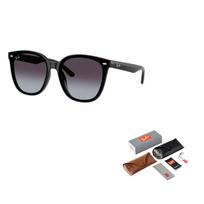 RayBan Temples Brand Lettering Injection Molded Square Sunglasses Unisex Couple Black 66 juoda