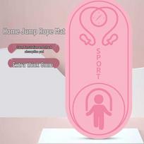WEZHO Thickened Silent Jump Rope & Yoga Mat rožinė