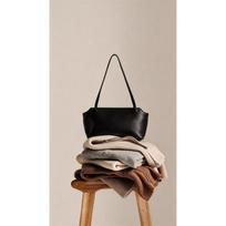 Leather Women's Bag Terrasse ToGo Sheepskin Shoulder Underarm Bag Premium Sense Bag Niche Handbag juoda