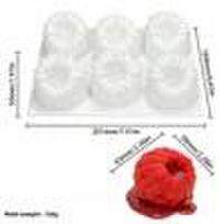 6/12 Hole Raspberry Mousse Cake Silicone Mold DIY 3D French Dessert Chocolate Cake Pastry Decoration Baking Mold Kitchen Tools pink