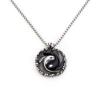 Necklace Male Tai Chi Pisces Pendant Light Luxury Small Group Retro China-chic New Year 50CM