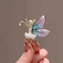 Dancing Girl Female Angel High-end Anti-exposure Fixed Accessory Brooch 3cm*5cm