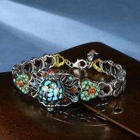 New Punk Style Skeleton Bracelet Hip Hop Graffiti Fashion Bracelet Jewelry Men's Used Bracelet 18CM