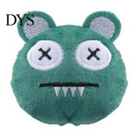 Durable Cat Plush Toy Ball Toy, Catnip Chew Cute Embroidered Face, with Stuffed Kitten Teething for Indoor Cats Biting Patting Solo Entertainment žalia