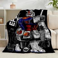 1PC Robotic Warrior Design Flannel Blanket Gift, Suitable for Both Men And Women, Soft Ideal for Beds And Sofa, Birthday Or Christmas Gift 75x90cm
