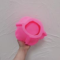 Rose Shaped Tea Light Holder Candle Mold Valentine's Day Gift Idea Gypsum Lamp Flower Candle Holder Mould Cement Candlestick Jar rožinė