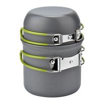 Camping Cookware Set  Stove Outdoor Cooking Mess Kit Pots Pans Camp Kettle Portable Camping Hiking and Picnic pilka