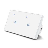 LangYeao 10A Tuya Smart WiFi Wall Switch Tempered Glass 146 Type 2/3/4/5/6/8 Gang Smart Life App Alexa Google 240V with Neutral 86mm*146 mm&EU UK Standard