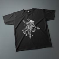 Astronauts T-Shirt Various Sizes Colours Ink Drawing Tee XXL