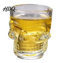 Fruit Wine Storage Container Skull Shaped Glass Decanter 3D Gothic Whiskey Bottle with Cork Unique Gift Stopper Novelty Liquor Dispenser for A