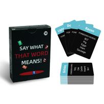 “Say What That Word Means” Taboo Challenge Cards | Family & Friends Party Game | Fast-Paced Description Guessing Game juoda