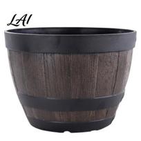 Aerated Soil Planter Flowerpot with Built-In Drainage System Rustic Style Garden Container Small