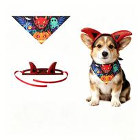 Pet Halloween Hat and Bandana Costume for Cats and Dogs One Size