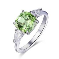 CAOSHI Fashion Wedding Band Light Green Cubic Zirconia Finger Ring for Women CopperColor Jewelry for Engagement Ceremony Party 7