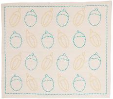 Raw wool sashiko dishcloth made in Acorn kit, Japan, 100% cotton, 11. (natural white)
