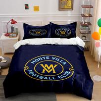 Monte Villa Football Design Bedding Duvet Cover Set Duvet Cover Pillowcases (1 * Duvet Cover 2 * Pillowcases, without duvet insert) 135x200cm