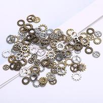 100 vnt. Antikvariniai „Steampunk“ mini ratukai, pakabukai „pasidaryk pats“ papuošalų kūrimo amatai įvairiaspalvis