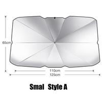 Automobilio priekinis skėtis nuo saulės Skėtis Sulankstomas automobilio skėtis priekinio lango šilumą izoliuojantis skėtis nuo saulės priekinio stiklo skydelis nuo saulės S  Style A sidabras