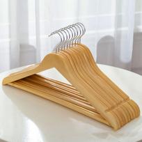 Medinė drabužių pakaba, neslystanti, 360 laipsnių besisukanti, kostiumų pakaba namams, 44,5 cm