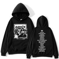Rock Band O-Oasis Live 25 Tour Merch Hoodies Men's Women Fashion Long Sleeve Hoodie Oversized Vintage Hooded Sweatshirts S