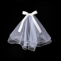 Pet Wedding Veil With Clip Handmade Bow Veil For Valentine Day Wedding Party Decoration balta