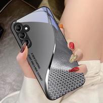 Tempered Glass Phone Case For Samsung Galaxy A14 4G 20 30 52 20S 21S 22 A25 32 33 34 42 50 51 53 54 70 71 5G Mesh Curve Texture For Samsung  A72 4G