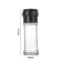 Transparent Glass Manual Grinder for Spices, Cumin, and Peppercorns - Moisture-Proof and Multi-Purpose.