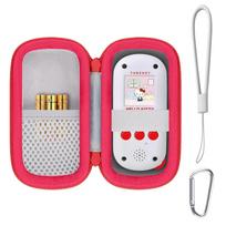 Takara Tomy FUNSHOT Hello Kitty Digital Toy Camera Storage Case with Hand co2CREA (Case only) Strap, Off-White-Red - red
