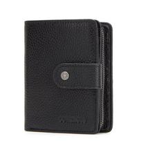 Rfid Vintage Genuine Leather Wallet Men With Coin Wallets Small Zipper Walet With Card Holders Man Purse Carteira Masculina