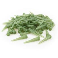 Antgalio dozavimo klijų skysčio dozatoriaus adatos Plastikinė kūginė kaiščio galvutė aliejaus arba klijų aplikatoriui 14g green-1PC
