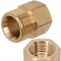 Rosfix Redukcija M22x1.5 į 3/8  – Adapter aukšto slėgio plovyklai | Suderinamas su Kärcher HD / HDS | Žalvaris | Aukštas sandarumas