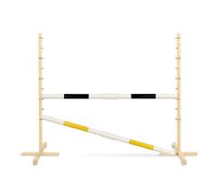 Jumping obstacle for Hobby Horse 160cm, h-120 cm, two beams - black and yellow