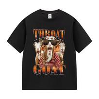 Limited Funny Throat Goat Meme Vintage T-Shirt Men Women Loose O-Neck Short Sleeve T Shirt Vintage Oversized 100% Cotton T Shirt S juoda