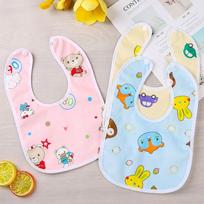 Crystal Velvet Baby Bib: Absorbent, Anti-Spit, U-Shaped Snap Bib for Newborn Feeding. Random Pink Base