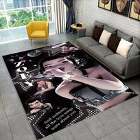 3D Kpop Demon Hunters Rumi Mira Zoey Cartoon Music Carpet Rug for Living Room Bedroom Home Sofa Decoration,kid Play Non-slip Mat 40x60cm( 15x23in )