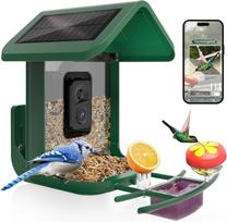 Hot Sale Solar WiFi Remote Monitoring Full Color HD Camera Bird Feeder for Garden Wild Bird (Green,M) žalia