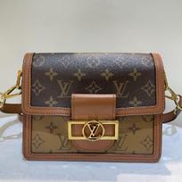 [Pre-Owned] Louis Vuitton Mini Dauphine 'Brown Monogram Reverse Canvas' - Excellent #H9XLBW ONE SIZE