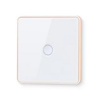 WiFi/Zegbee LED Light Touch Switch Concave Glass Panel 1/2/3/4 Gang Tuya Smart Home Wireless Electrical Wall Aluminum Alloy 86mm*86 mm balta