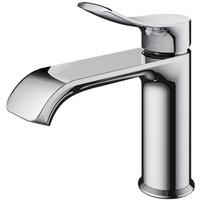 Modern Brass Gun Grey Single Hole Bathroom Water Basin Faucet Basin Mixer Faucet (as the picture,Polished)