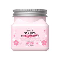 LAIKOU Sakura Exfoliating Facial Scrub Gentle Cleansing Dead Skin Deep Cleansing Moisturizing Body Scrub Skin-Exfoliator 350g brown