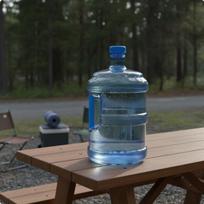 Reusable Water Container with Handle Food Grade Dispenser Bottle BPA for Campers, Outdoor, 5L Thickened Pet