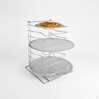 Picos stovas Virtuvė 30,5 cm Chromuota apdaila Stalo paviršiaus naudojimui 30,5X30,5XH42,5CM (8 pakopos) 30.5X30.5XH34CM (6-Tier) white