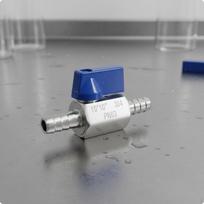 Hose Barb Mini Ball Plumbing Control Compact Size Stainless Steel Part for Aquarium, 10-10mm