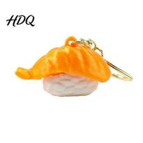 Kids Stress Relief Toy 1/6Pcs 3D Printed Sushi Clicker Keychain Push Button Durable Fidget Keychain Toy Finger Keyring Pendant Backpack Handbag F